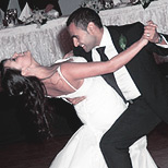 Newlyweds perform the bridal waltz